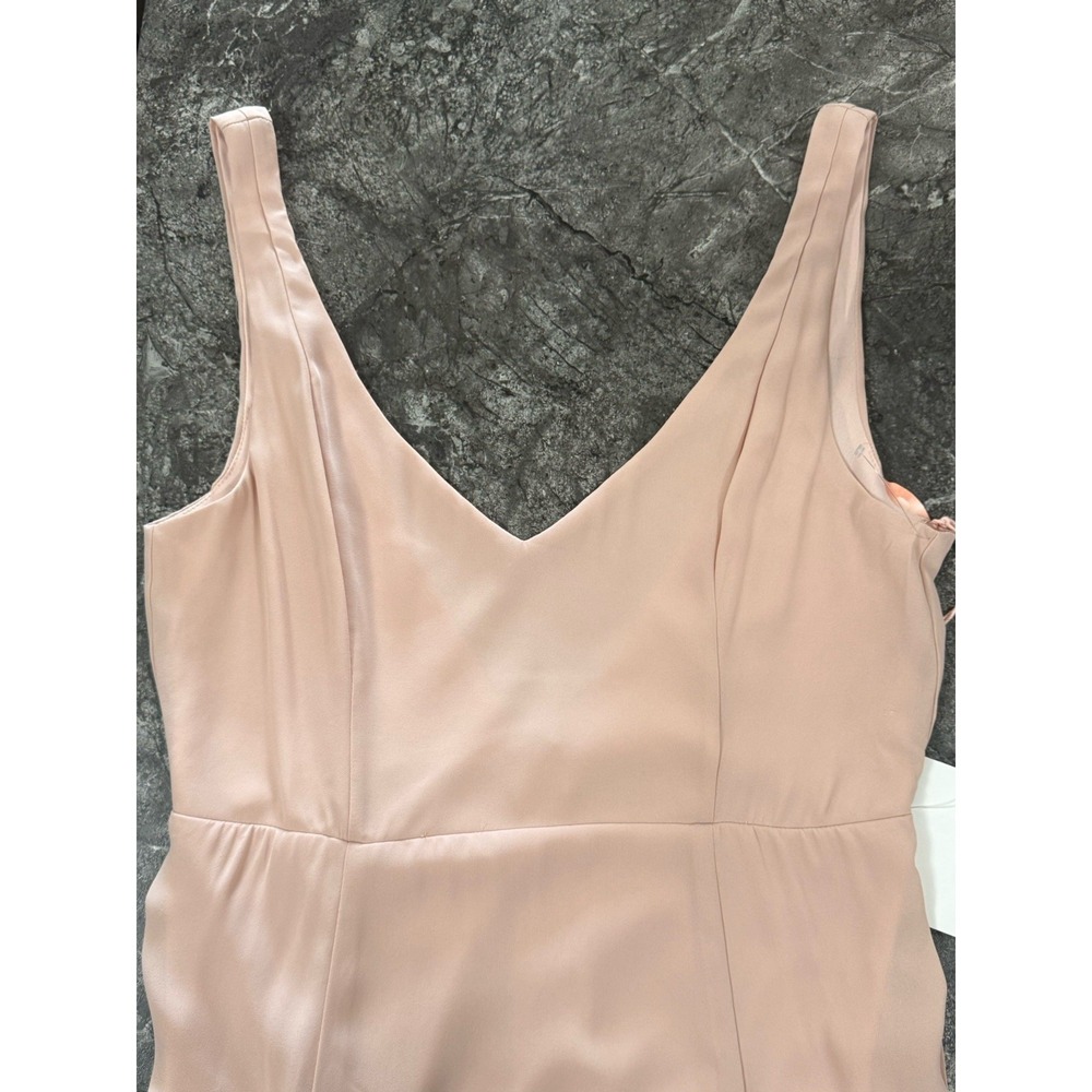 Show Me Your MuMu Jenn Chiffon Bridesmaid Maxi Dress Dusty Blush Sz Large NWT - Picture 4 of 10